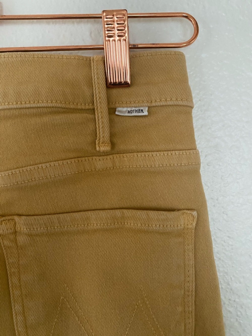 MOTHER The hustler ankle fray denim jeans tinsel mustard yellow gold - Picture 10 of 13